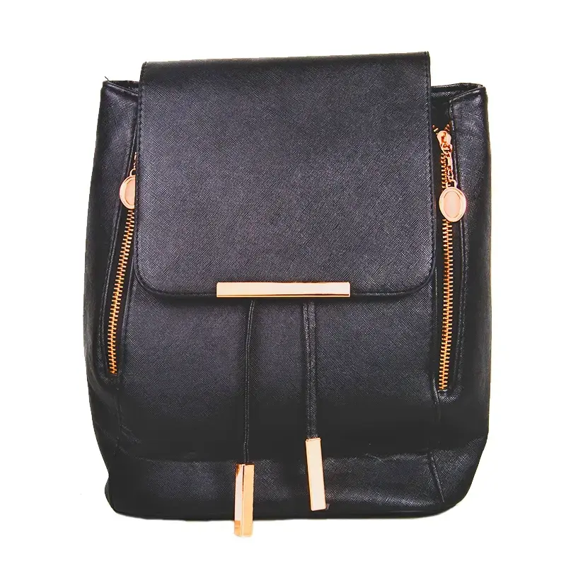 Black Leather Backpack