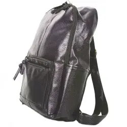 Black Leather Backpack