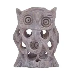 Carved Owl Decor