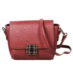 Red Leather Shoulder Bag