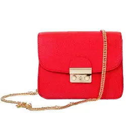 Red Leather Shoulder Bag