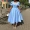 Summer Commuter Short-sleeved Pleated Solid Color Square-neck Large Skirt Party Dress Dress Womens Clothes African Style